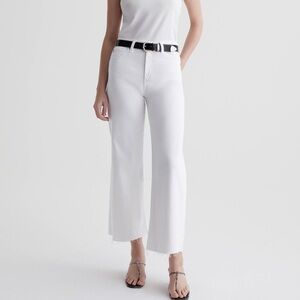 AG Saige Wide Leg Crop in Modern White